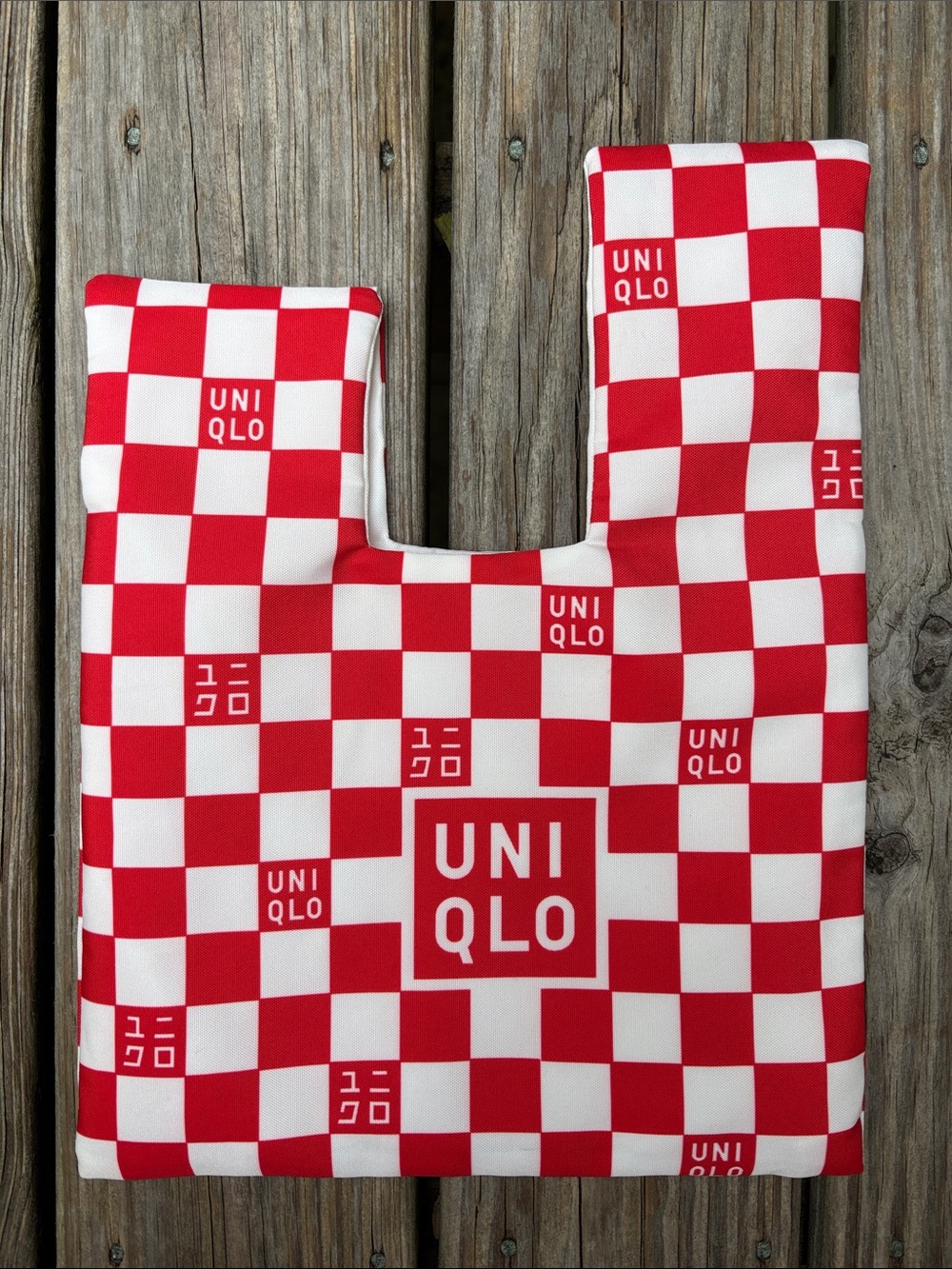 UNIQLO | Red & White Checkered 2025 Limited Launch Japanese Mini Knot Bag | OS